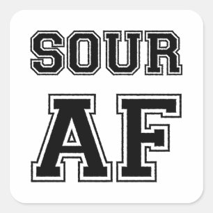 SOUR AF SQUARE STICKER