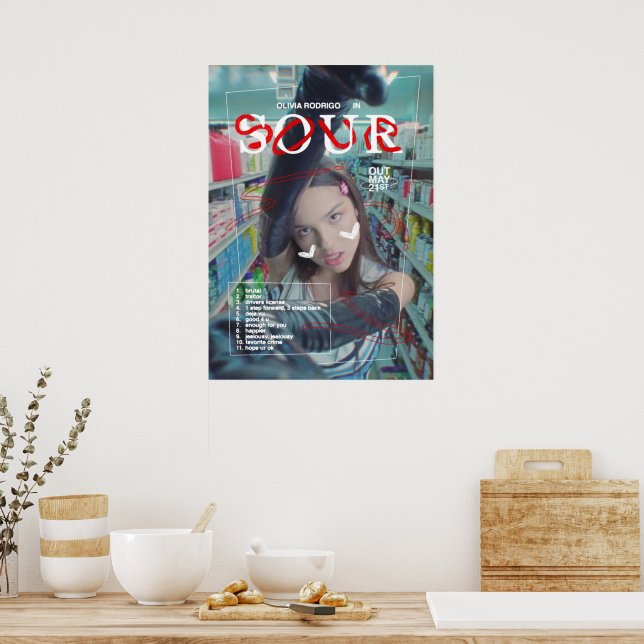 SOUR by Olivia Rodrigo music ft drivers license an Poster | Zazzle
