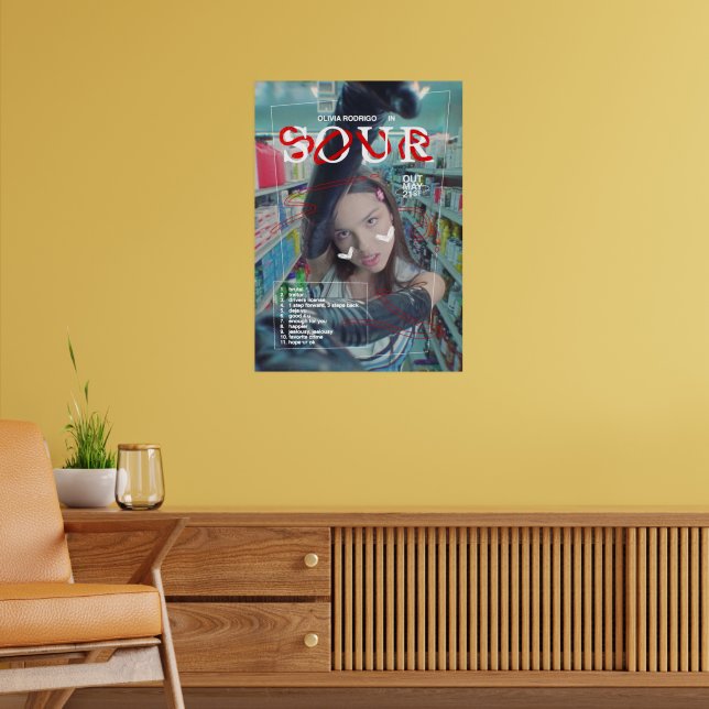 SOUR by Olivia Rodrigo music ft drivers license an Poster | Zazzle