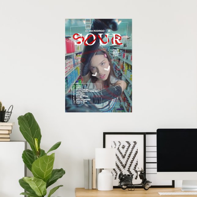 SOUR by Olivia Rodrigo music ft drivers license an Poster | Zazzle