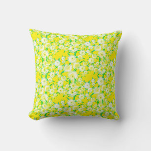 Sour Figs Flowers Leaves Pattern Pillow Cushion