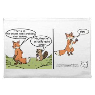 Sour grapes cloth placemat
