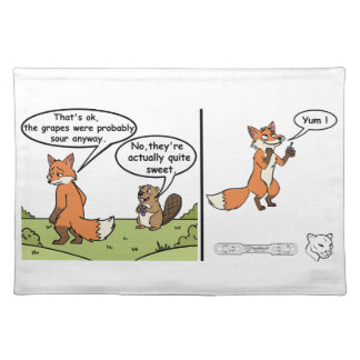 Sour grapes cloth placemat