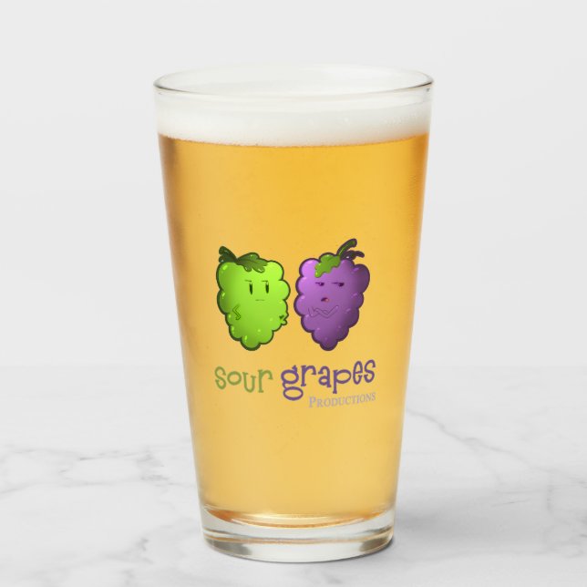 Sour Grapes pint glass (Front Filled)
