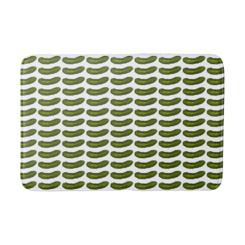 Sour Green Dill Pickle Pickles Foodie Kosher Deli Bathroom Mat