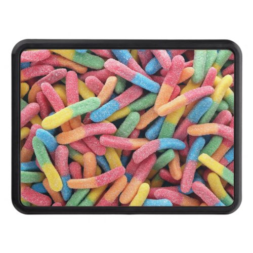 Sour Gummy Worms Candy Fun Colorful Hitch Cover