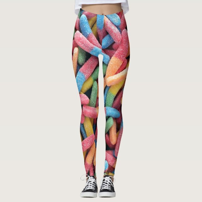 Sour Gummy Worms Leggings (Front)