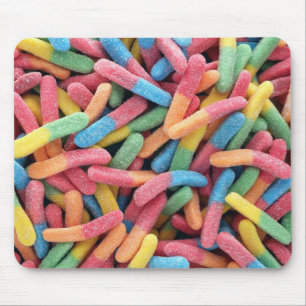 Sour Gummy Worms Mouse Pad