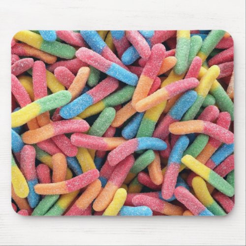 Sour Gummy Worms Mouse Pad