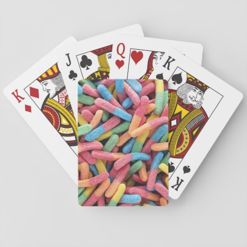 Sour Gummy Worms Poker Cards