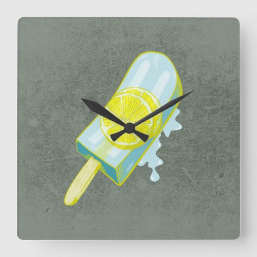 Sour ice block summer square wall clock