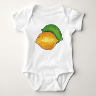 Sour Lemon n' Lime Citrus Fruit Cooking Foodie Baby Bodysuit