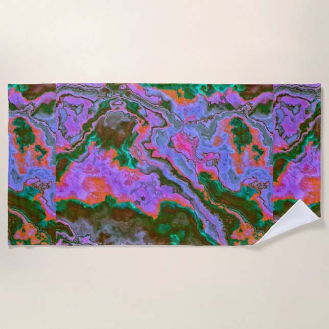 Sour Marble  Beach Towel (Front)