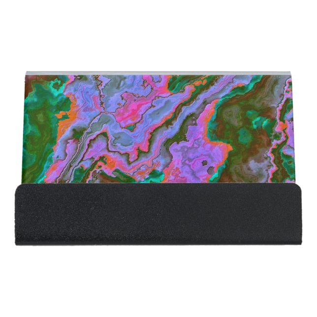 Sour Marble  Desk Business Card Holder (Front)