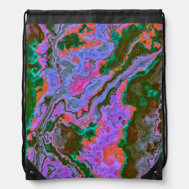 Sour Marble  Drawstring Bag (Front)