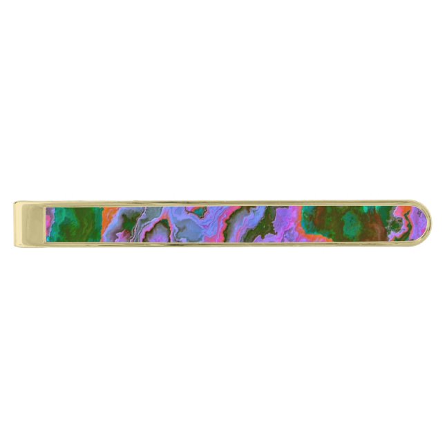 Sour Marble   Gold Finish Tie Bar (Front)