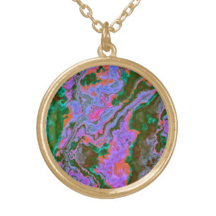 Sour Marble Gold Plated Necklace