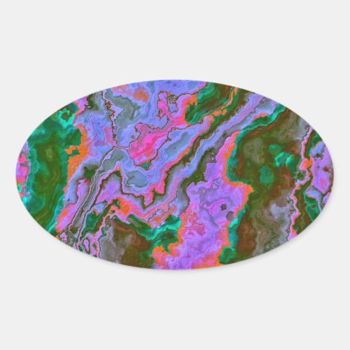 Sour Marble   Oval Sticker