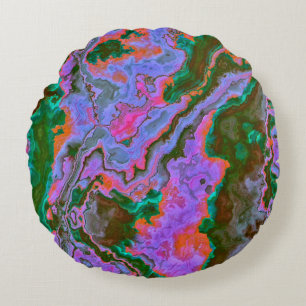 Sour Marble  Round Pillow