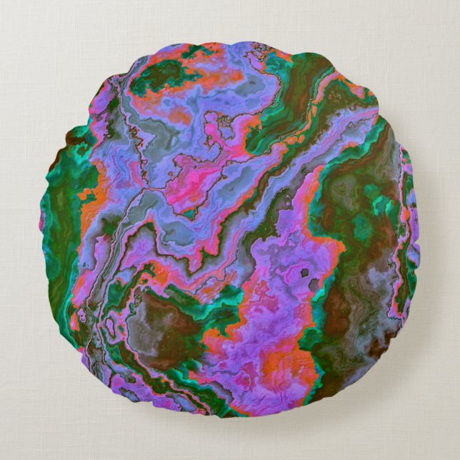Sour Marble  Round Pillow (Front)