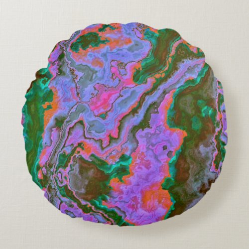 Sour Marble  Round Pillow