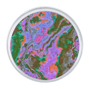 Sour Marble Silver Finish Lapel Pin