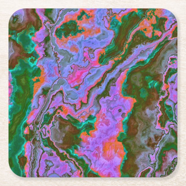 Sour Marble  Square Paper Coaster (Front)