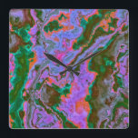 Sour Marble   Square Wall Clock<br><div class="desc">Thank you for checking out my design. Follow my art on Instagram @MRNStudios or ko-fi.com/MRNStudios</div>
