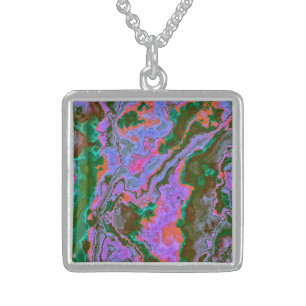 Sour Marble Sterling Silver Necklace
