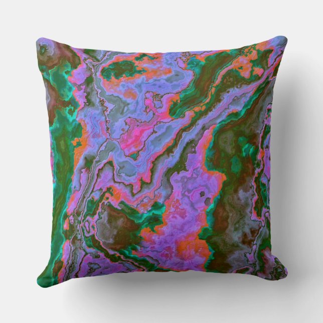 Sour Marble  Throw Pillow (Back)