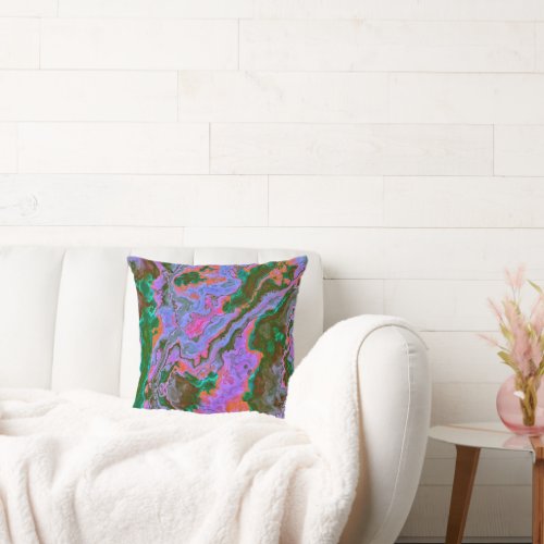 Sour Marble  Throw Pillow