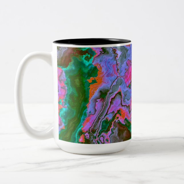 Sour Marble  Two-Tone Coffee Mug (Left)