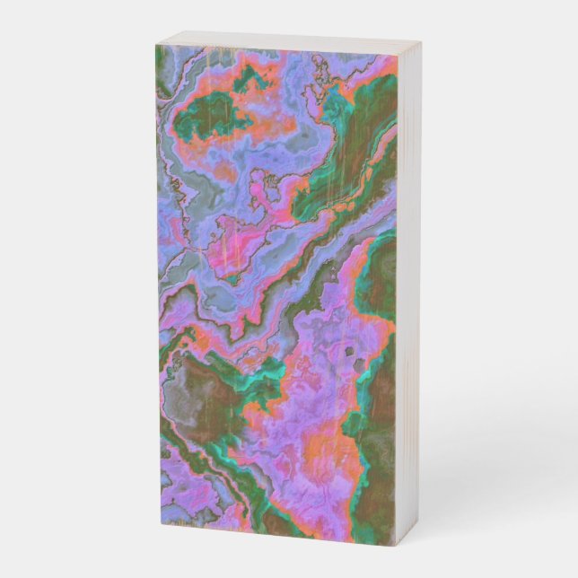 Sour Marble  Wooden Box Sign (Angled Vertical)