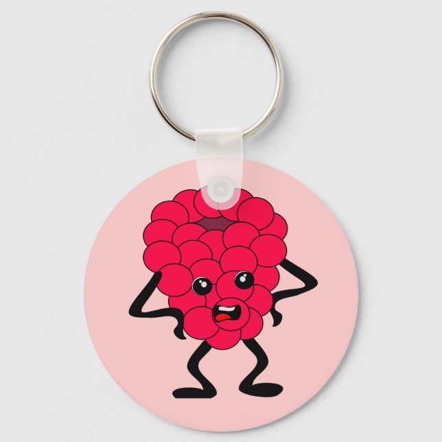 Sour Raspberry: Bad Fruit Gang Keychain (Front)