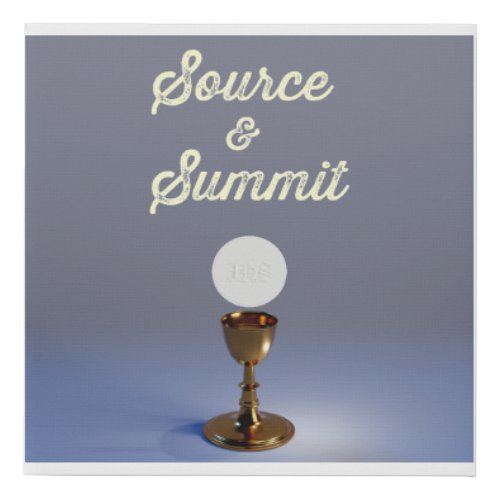 Source and Summit Blessed Sacrament Faux Canvas Print