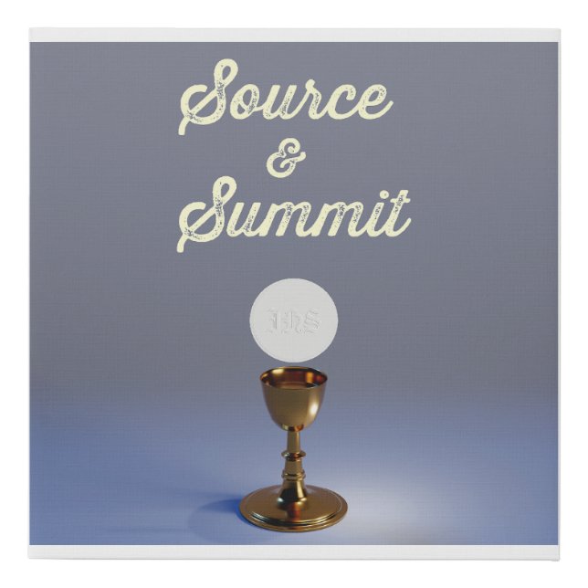 Source and Summit Blessed Sacrament Faux Canvas Print (Front)