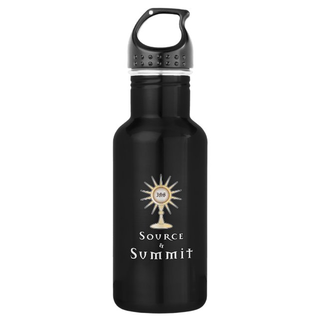 Source and Summit: Holy Eucharist  Stainless Steel Water Bottle (Front)