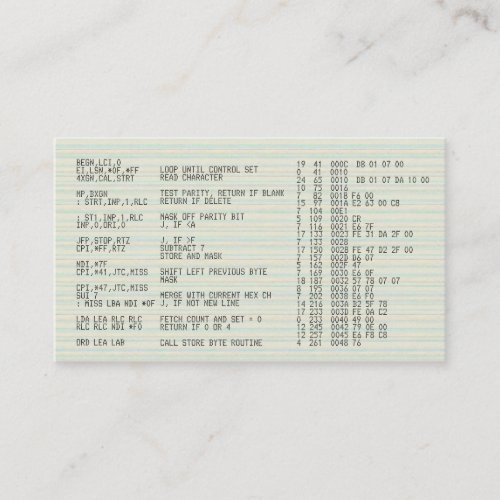 Source Code Business Card