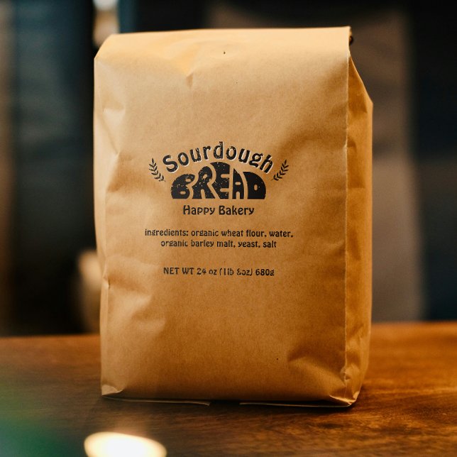 Sourdough Bread Bakery Business Ingredients Modern Rubber Stamp (Sourdough Bread Bakery Business Ingredients Modern Rubber Stamp)