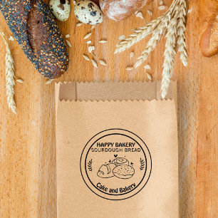 Sourdough Bread Bakery Business Promotional Modern Rubber Stamp