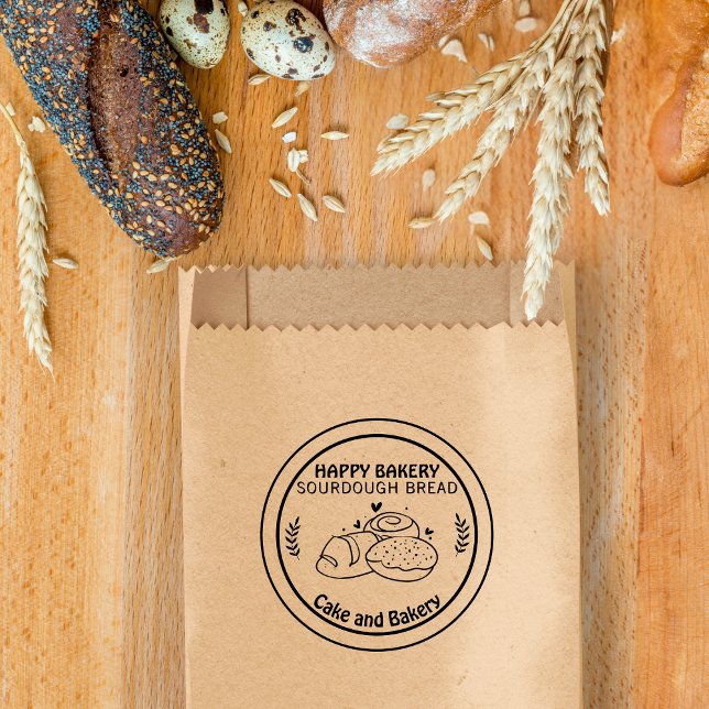 Sourdough Bread Bakery Business Promotional Modern Rubber Stamp (Sourdough Bread Bakery Business Promotional Modern Rubber Stamp)