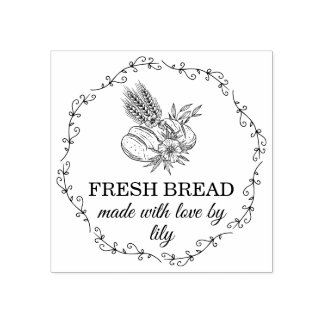Sourdough Bread Baking Rubber Stamp