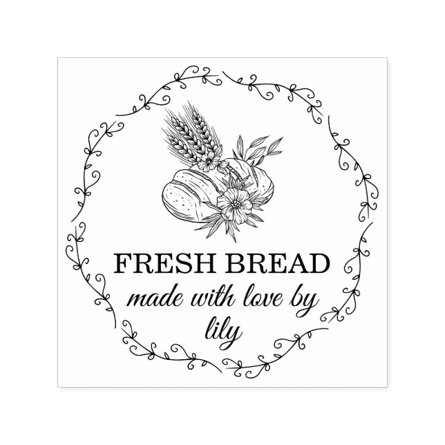 Sourdough Bread Baking Self-inking Stamp (Design)