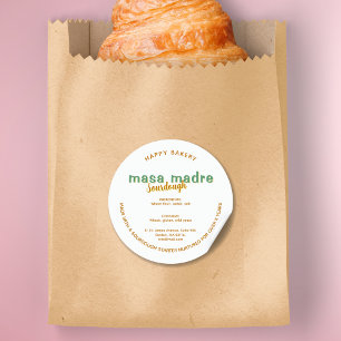 Sourdough Bread Cottage Law Baking Ingredients Classic Round Sticker