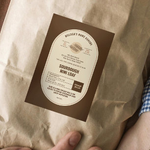 Sourdough Bread Modern Beige Bakery Cottage Law Food Label
