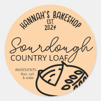Sourdough Country Loaf Home Bakery Product Sticker
