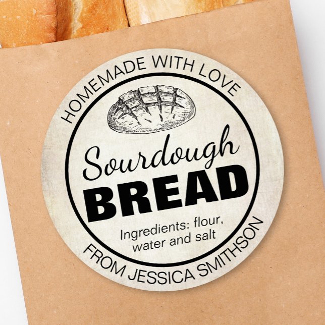 Sourdough Homemade Items Label SD01_01rd (Creator Uploaded)