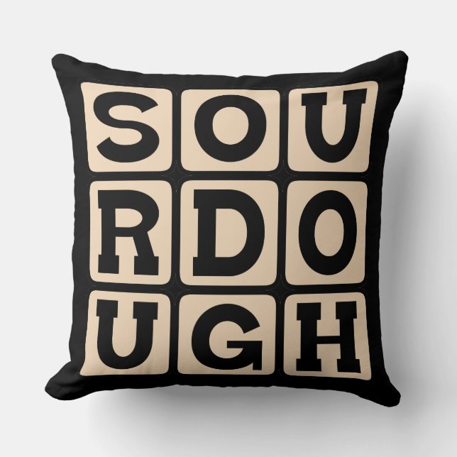 Sourdough, San Francisco Bread Throw Pillow (Front)