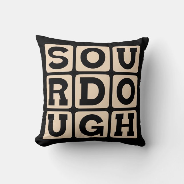 Sourdough, San Francisco Bread Throw Pillow (Front)