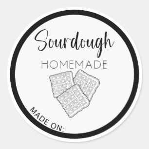 SOURDOUGH WAFFLES, HOMEMADE WAFFLES LABEL